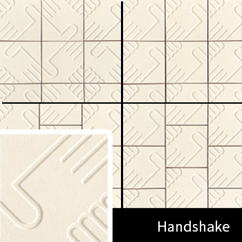 「ハンドシェイク：Handshake」握手をモチーフにしたシンプルでモダンなタイル！ 